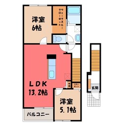 ビオーラ喜沢 Ⅳの物件間取画像